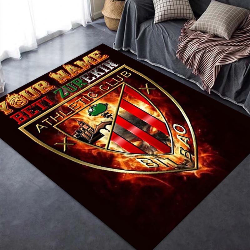 Custom Name Athletic Club Carpet Rug for Living Room Bedroom Home Sofa Decoration,Kids Play Non-slip Floor Mat