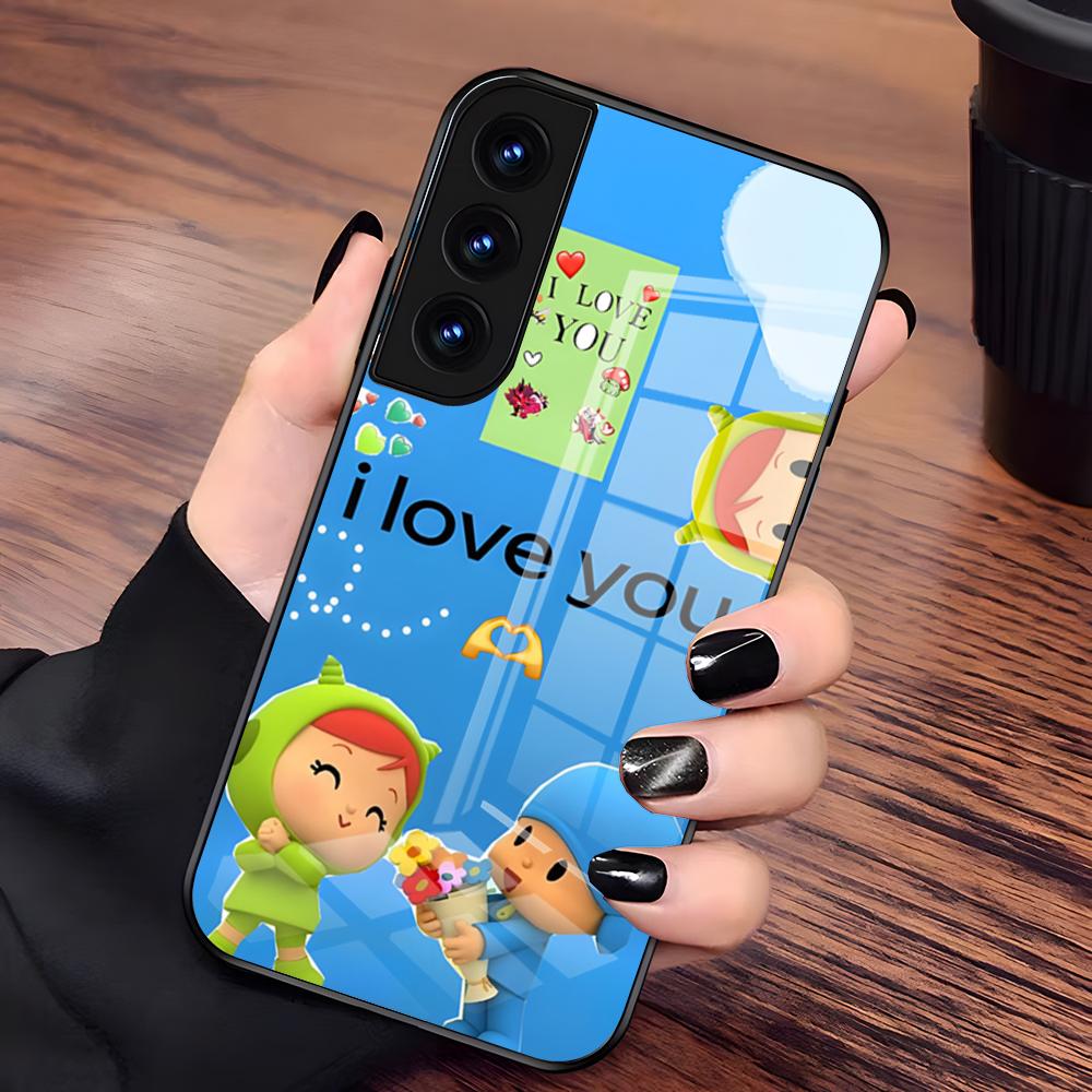 Pocoyo Handyhülle Für Samsung S25 Plus S20 S20 Plus S22 Ultra S23 FE S21 Plus S21 Ultra Glasabdeckung