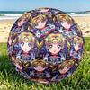 Sailor Moon Print Size 5 Soccer Ball, PU Wear Resistant Football for Match Training and Daily Practice, Birthday Gift for Soccer Fans