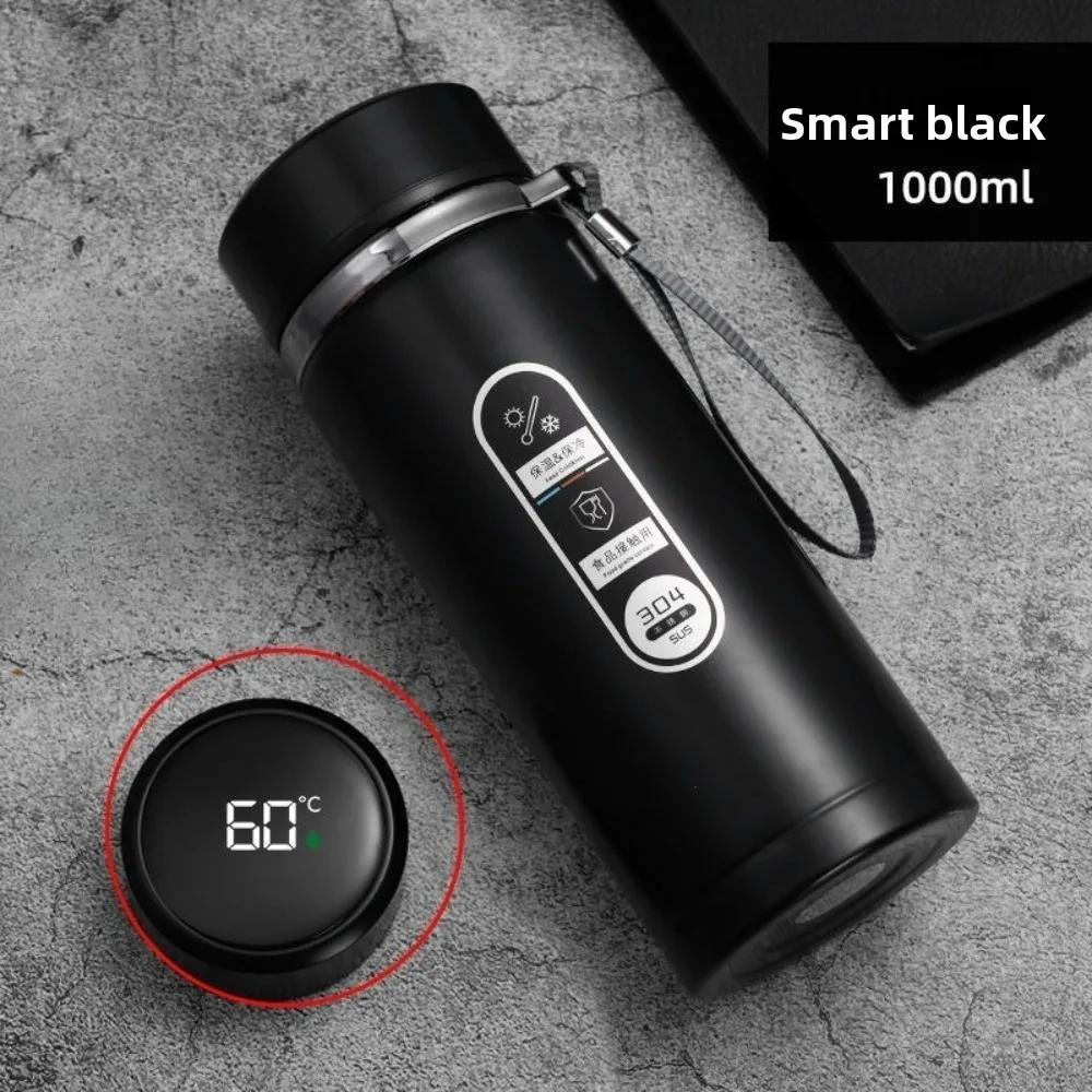 1000ml Metal ThermosCup Smart Display Temperature Leakproof Stainless Steel Thermos Cup Suitable for Home/office/outdoor Thermos