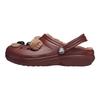 Crocs Classic Lined I Am Brown Bear Comfortable Versatile Slip-Resistant Shock-Absorbing Low-Top Walking Shoes Baby shoes Dark-Brown 210019-2FL