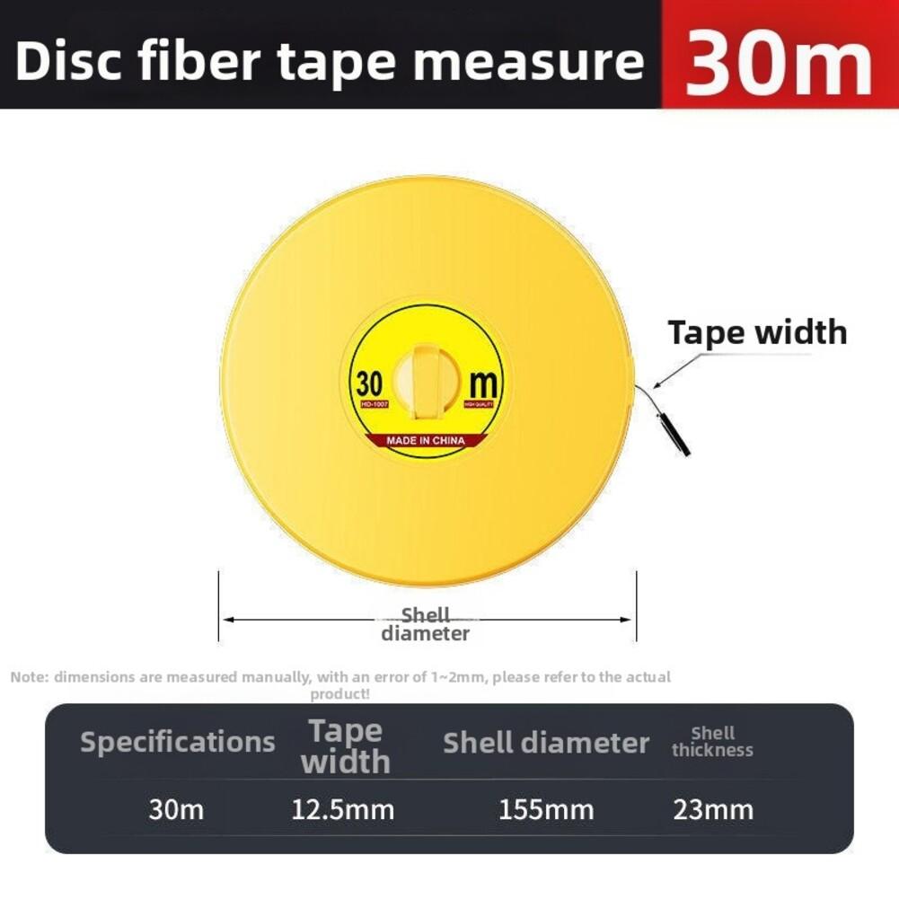 Yellow Soft Leather Tape Measure 20 30 50 100 Meter Waterproof Ruler For Building Site Surveying Professional Measuring Tools