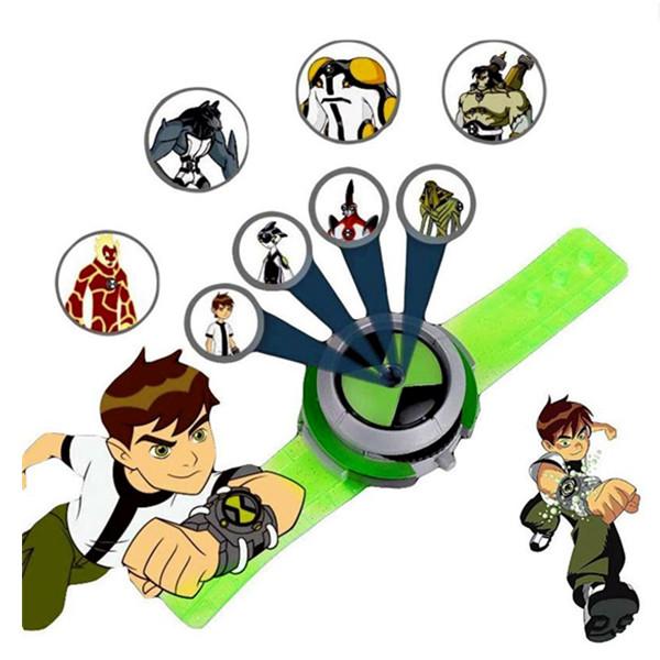 1 Stück Ben 10 Uhren Omnitrix projiziert Vierarme Hitzeblast Actionfiguren Alien Held Kinder Geschenk Spielzeug