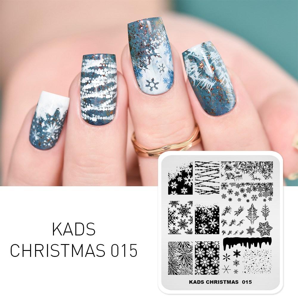 KADS Christmas Nail Art Stamping Plates Manicure Stamp Template Image Nails Art Stamp Print Stencils