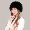 Winter Fluffy Imitation Fur Thickened for Keep Warmth Plush Bucket Hats Women Fashion Outdoor Skiing Ear Protection No Eaves Hat