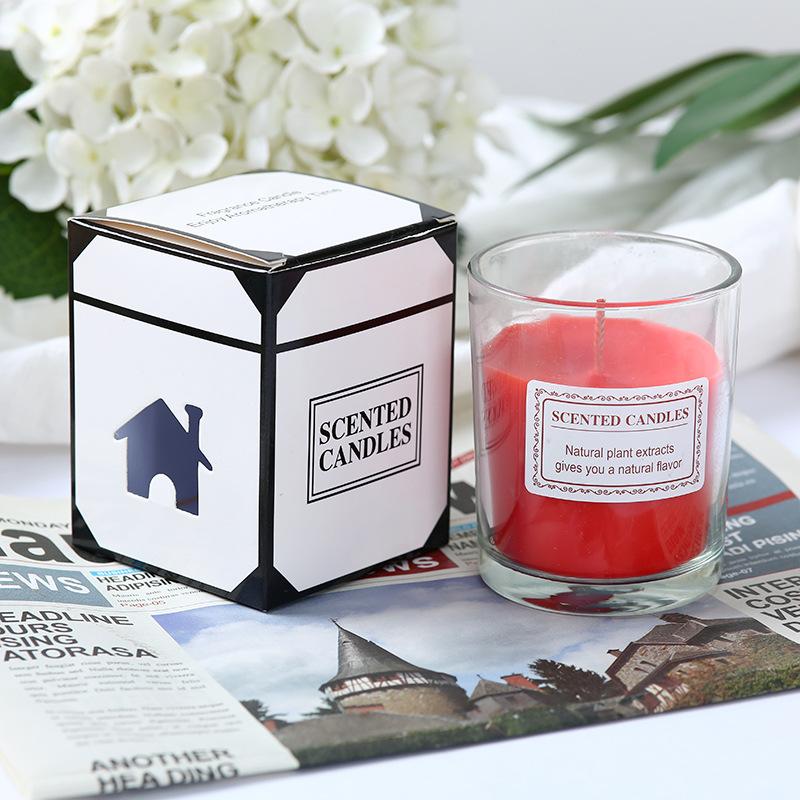 Glass Aromatherapy Candle Valentine's Day Bedroom Girl Without Indoor Incense Creative Handmade Gift Box Glass Cup