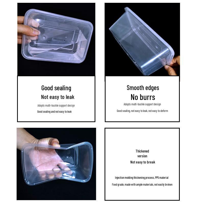 Round High-Temperature Transparent Takeaway Food Container