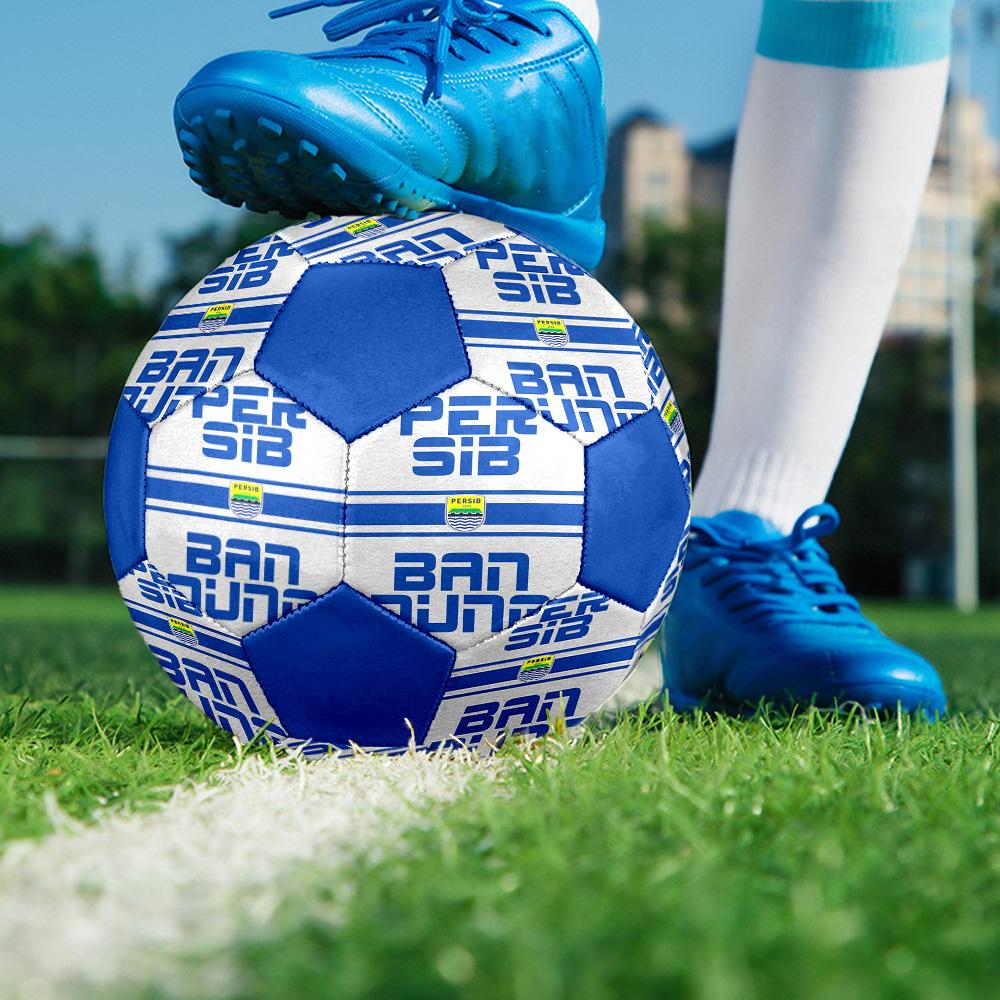 Persib Bandung Indoor Soccer Ball Colorful All Ages Size 5 Machine Stitched PVC Competition Ready Durable High-Bounce