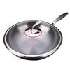 Zhi Shi 32cm Thickened Titanium Non-stick Wok with Glass Lid