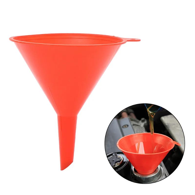 4/8pcs Red Plastic Funnel Set for Car Gasoline Engine Oiling Funnel Auto Home Kitchen Function Plastic Funnel Home Lab