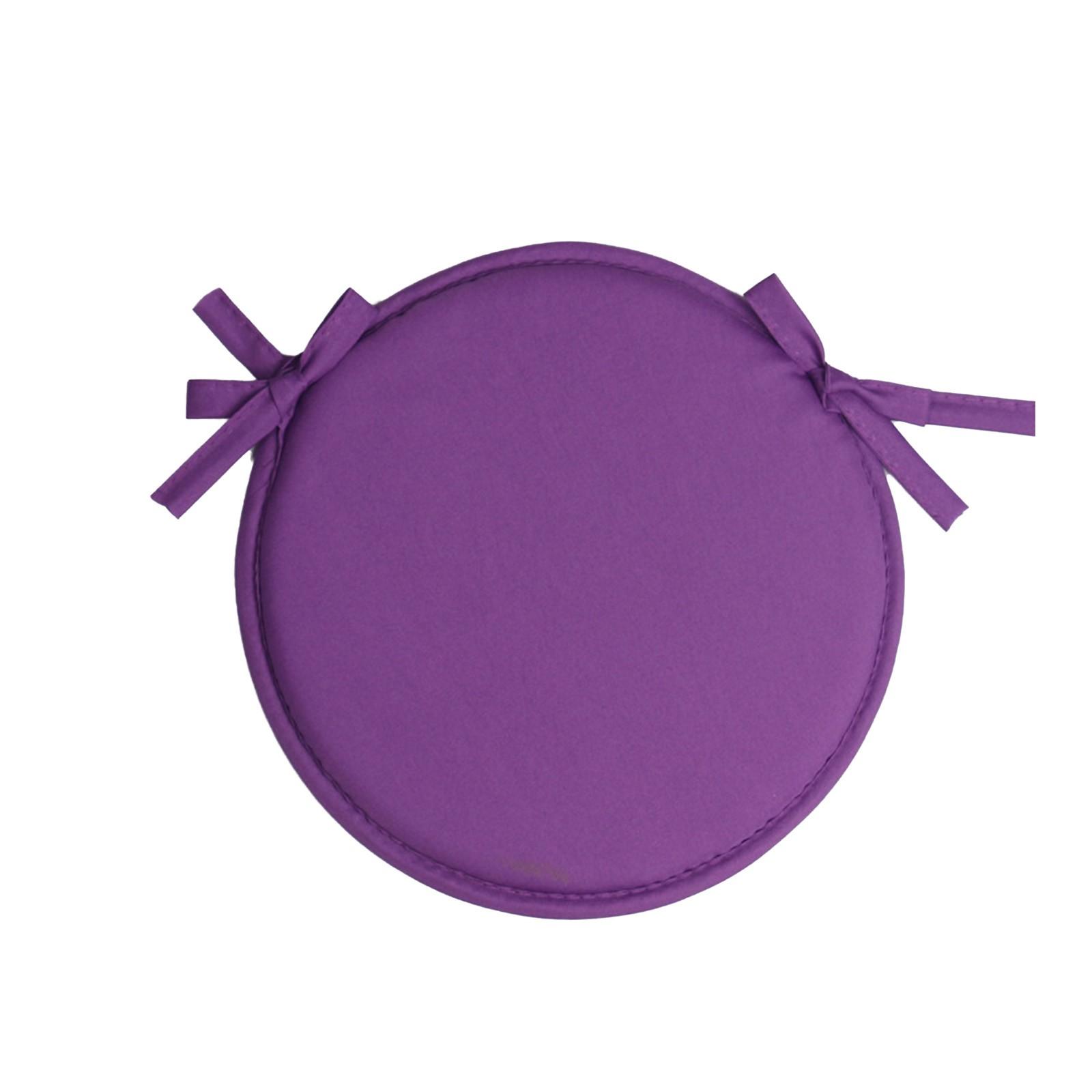 Buntes Indoor/Outdoor Stuhlkissen Rundes Kissen Garten Terrassenmatte - Durchmesser 38 cm, Gartenmöbelmatte, Runde Sitz Gartenmatte One Size violett