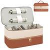 Travel Hair Dryer Carrying Handbag Double Layer Design Waterproof PU Storage Organiser Case Box for Daily Care Items