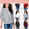 Comfortable Women's Long Sleeve Baggy Knitted Jumper Oversized Pullover Top For Casual Use