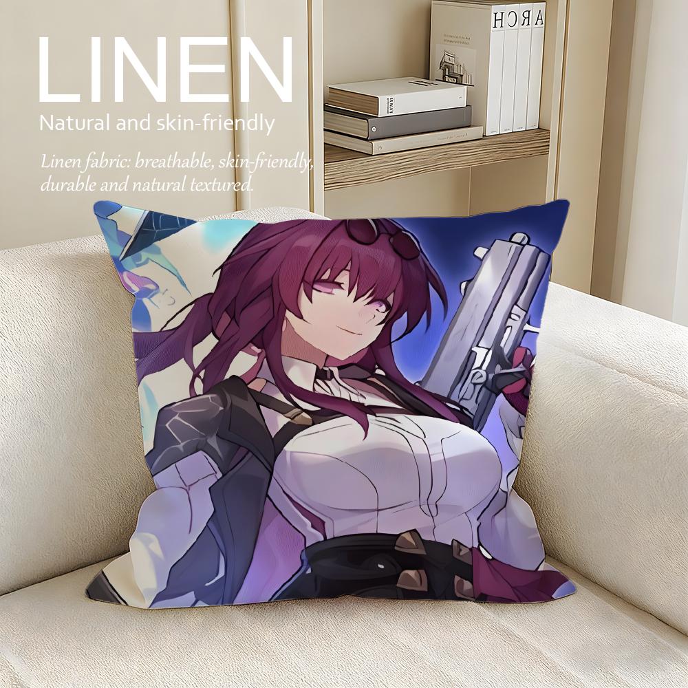 Game HHonkai Star Rail Cushion Cover Pillowcase Set Pcs x x Breathable Washable Sofa Cushion Cover