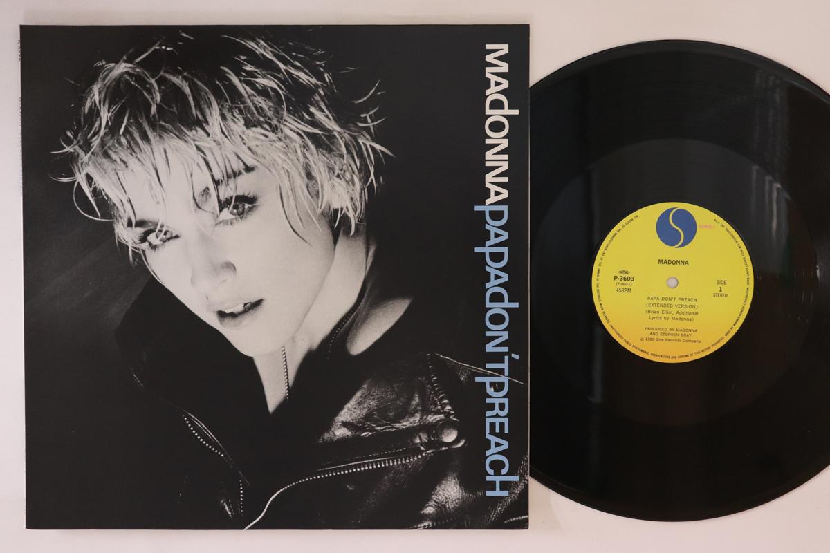 

12-дюймовая пластинка MADONNA - Papa Dont Preach P3603 SIRE 1986 Япония Поп Б/У