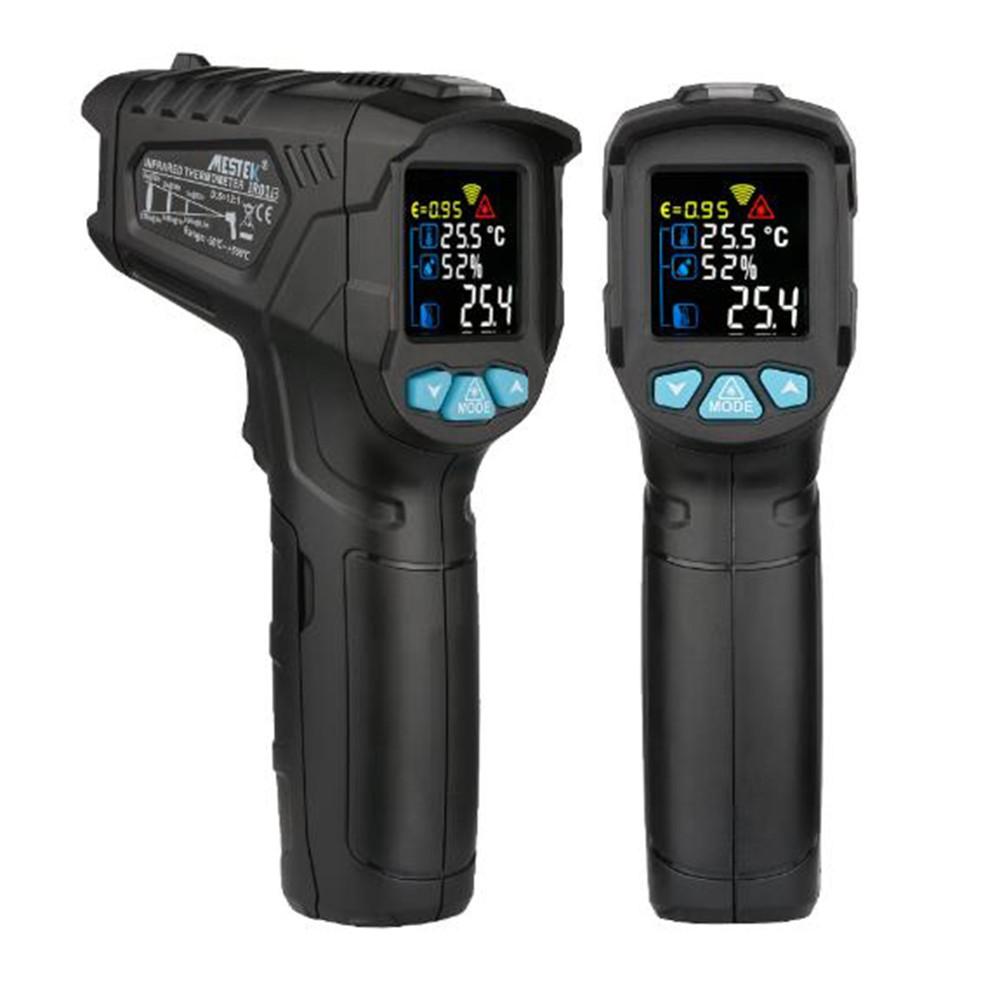 1.5V 12 Points IR01A Infrared Thermometer Color Screen VA Return Screen Humidity Meter Temperature Infrared Thermometer Hygrometer
