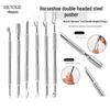 Russian Stainless Steel Double-Headed Cuticle Remover and Nail Care Tool