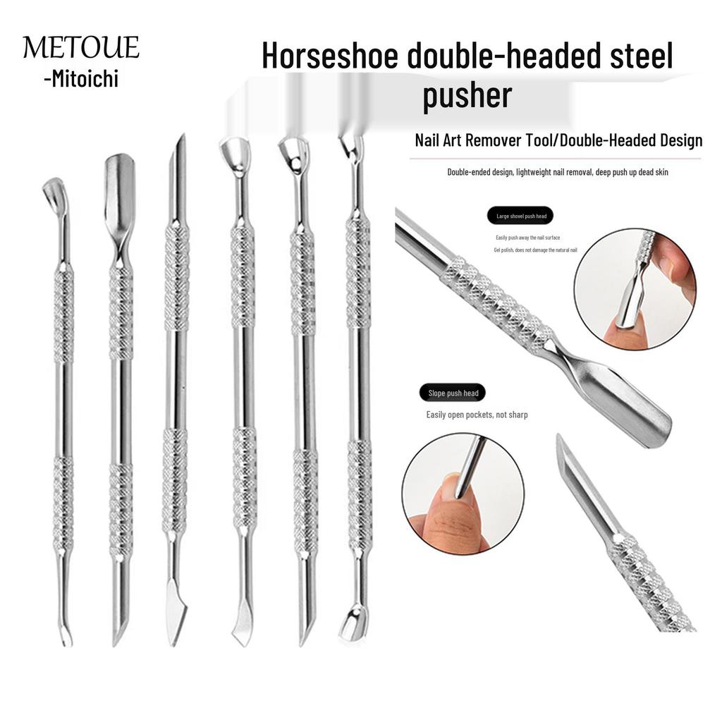 Russian Stainless Steel Double-Headed Cuticle Remover and Nail Care Tool