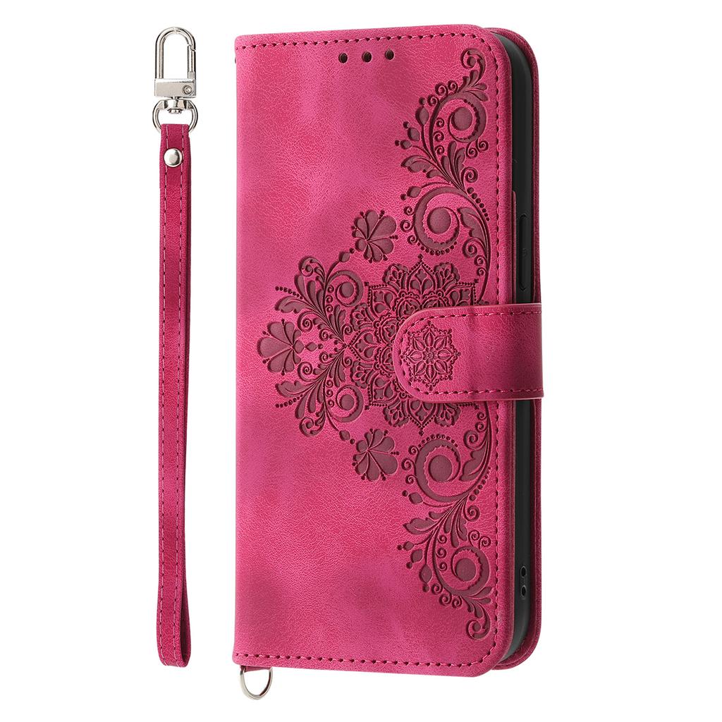 For Honor 300 Pro/300 Ultra Case Flower Pattern PU Leather Wallet Phone Cover with Strap