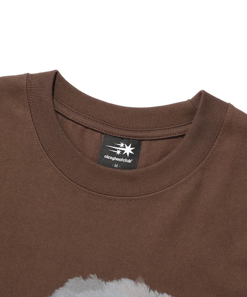 NICEGHOSTCLUB 3Eyes Dog Big Big L/S Tee_Brown(Ng2Fsut551A)