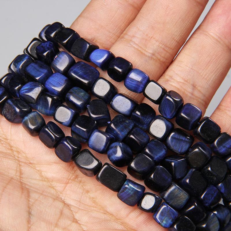 Natural Stone Square Cube Agates Beads Charm Loose Spacer Beads 6-8mm Jewelry Making Accessories Beadwork DIY Necklace Bracelets