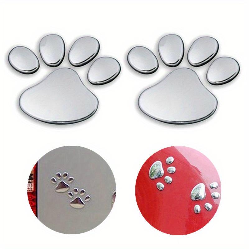 2PCS Car body stickers PVC footprints Car stickers Bear dog footprints 3D car stickers Matching