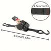 Automatic Ratchet Straps 2M Length 220lbs Load Bearing Capacity For Motorcycle Luggage Vehicle Cargo Secure Fastening