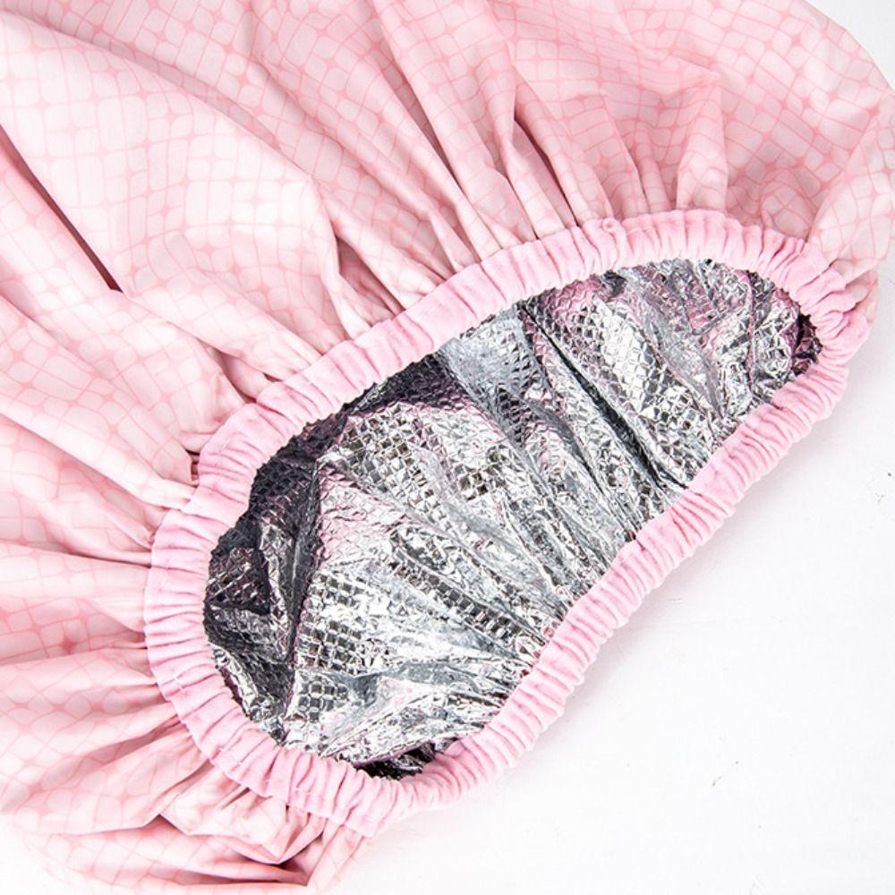 Portable Tin Foil Hat Hair Salon Smooth Hair Oil Baking Cap Thermostatic Hair Mask Cap Thickened Shower Cap Steam Hair Mask Cap