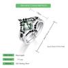 WES   CopperCrown Moss Agate Leaf Ring Sets for Women Mom Crystal Natural Gem Anniversary Jewelry  Gift