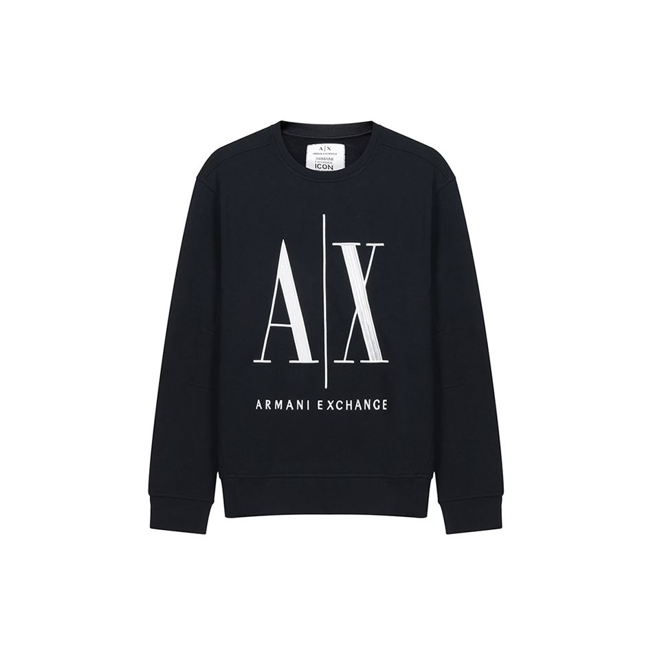 Armani Exchange Cotton Embroidered Logo Crew