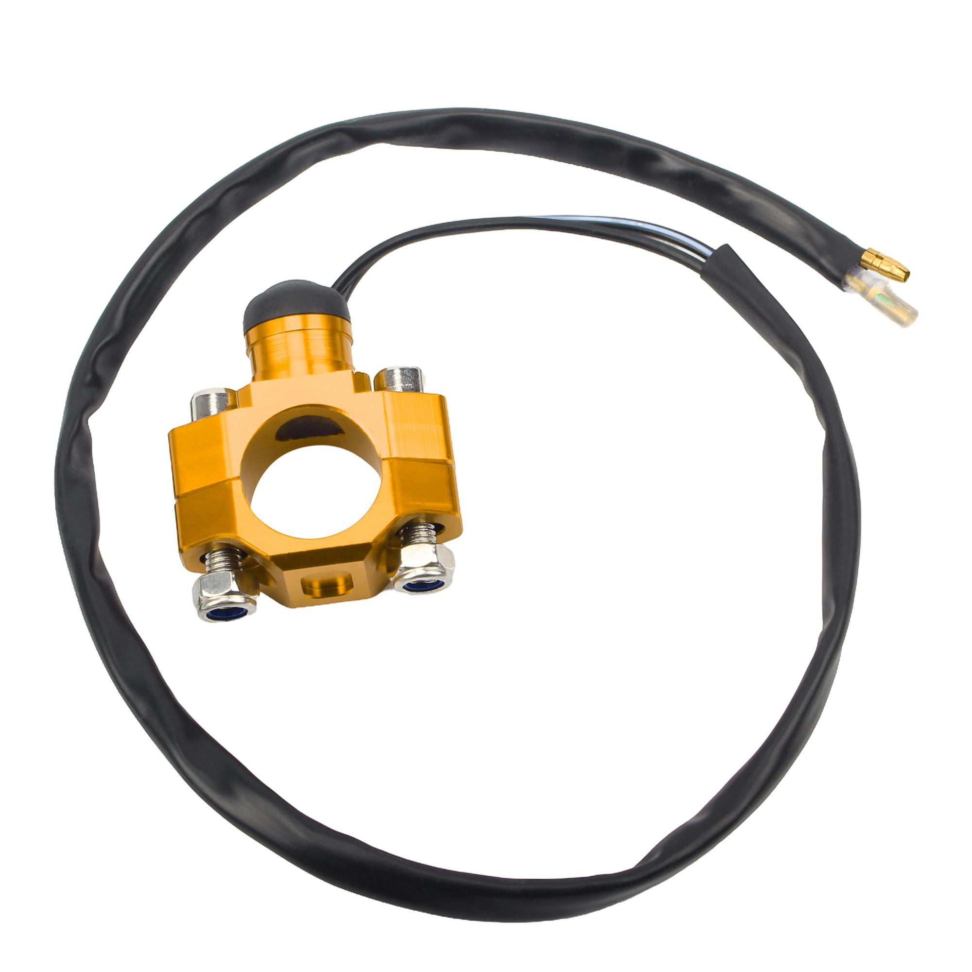 

Motorcycle CNC Aluminum Engine Stop Start Kill Switch Momentary Push Button Switch For KTM ATV Dirt Bike Universal Accessories золотой