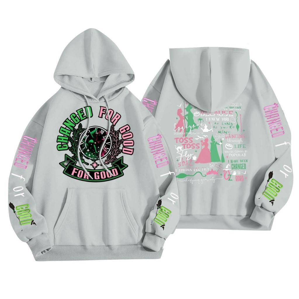 Women's Fashionable Casual Hooded Long Sleeved Printed Sweatshirt