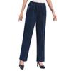 Women's Spring and Autumn Plus Size Loose Elastic Waist Stretch Pants High Waist Straight Jeans