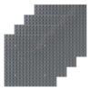 INIBUD Classic Compatible Baseplate Block Plate, 16x16 Dots, Double-Sided (Gray X 4)
