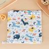Class A Pure Cotton Crinkle Bib: Six-Layer Cartoon Print Square Handkerchief