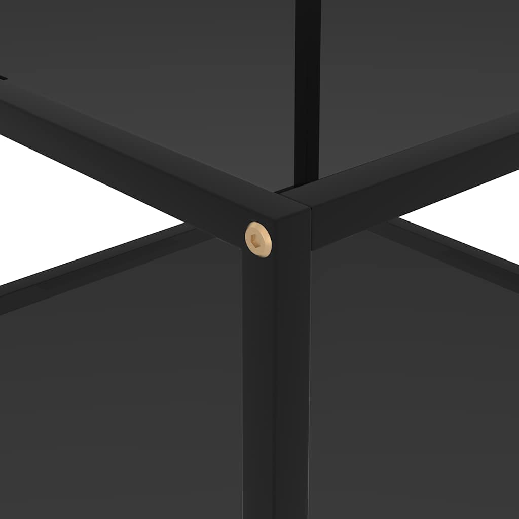 Coffee Table Black 60 X 60 X 35 Cm Tempered Glass
