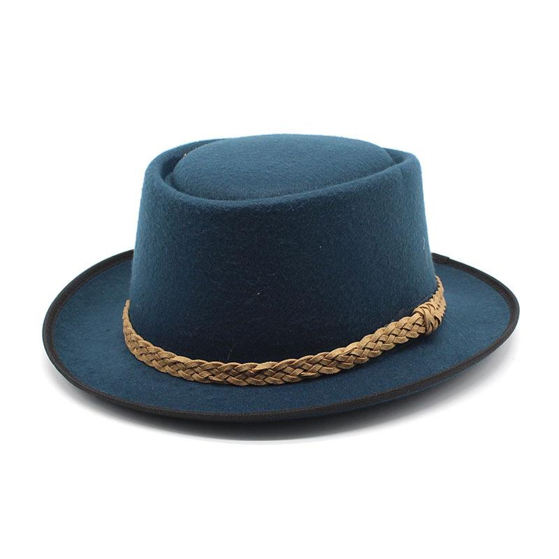 Pfirsichherz Top 9,5 cm Breite Krempe Zylinderhut Ethnischer Stil Accessoires Jazzhut Kaschmir Filzhut Gentleman- und Damenhut