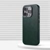 Luxury Business Retro Leather Magnetic Case For 17 Pro Max 16 Plus 15 14 13 MagSafe Alloy Lens Wireless Charging Cover