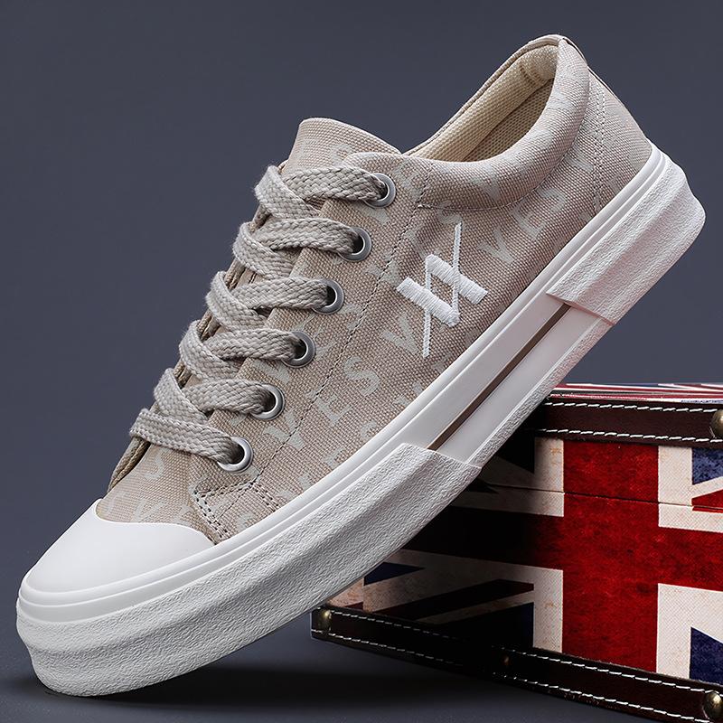 Spring New Mens Shoes Trendy Versatile and Comfortable Men's Canvas Shoes Niche Retro Design Low Top Shoes