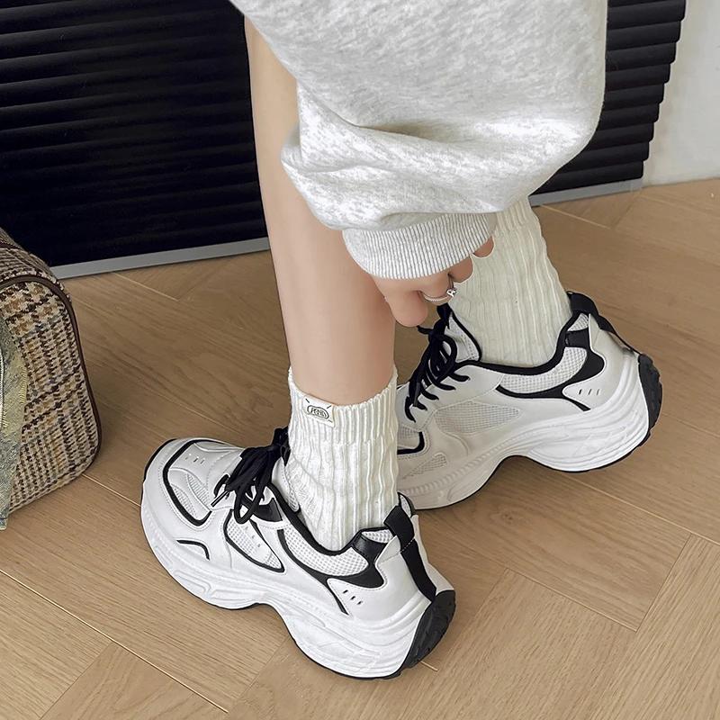 Women's Sports Shoes 2025 Spring Woman Platform Tennis Female Casual Sneakers Thick Sole Trainers Fashion Sneakers Women Luxury