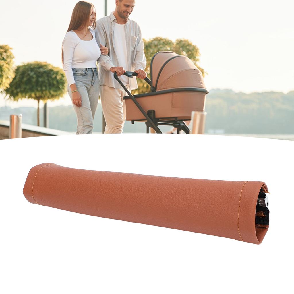 4 Stück Kinderwagen-Armlehnen-Schutzbezug aus PU-Leder, waschbare Baby-Kinderwagen-Lenkerhülle mit abnehmbarem Teil