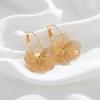 European and American Metal Style Simple Hollow Leaf Earrings, Advanced Sense, Exquisite and Small Temperament, Camellia Earrings, Women