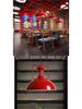 Red Retro Nordic Industrial Chandelier - Ideal for Milk Tea Shops, Bars, Restaurants, and Cafes.