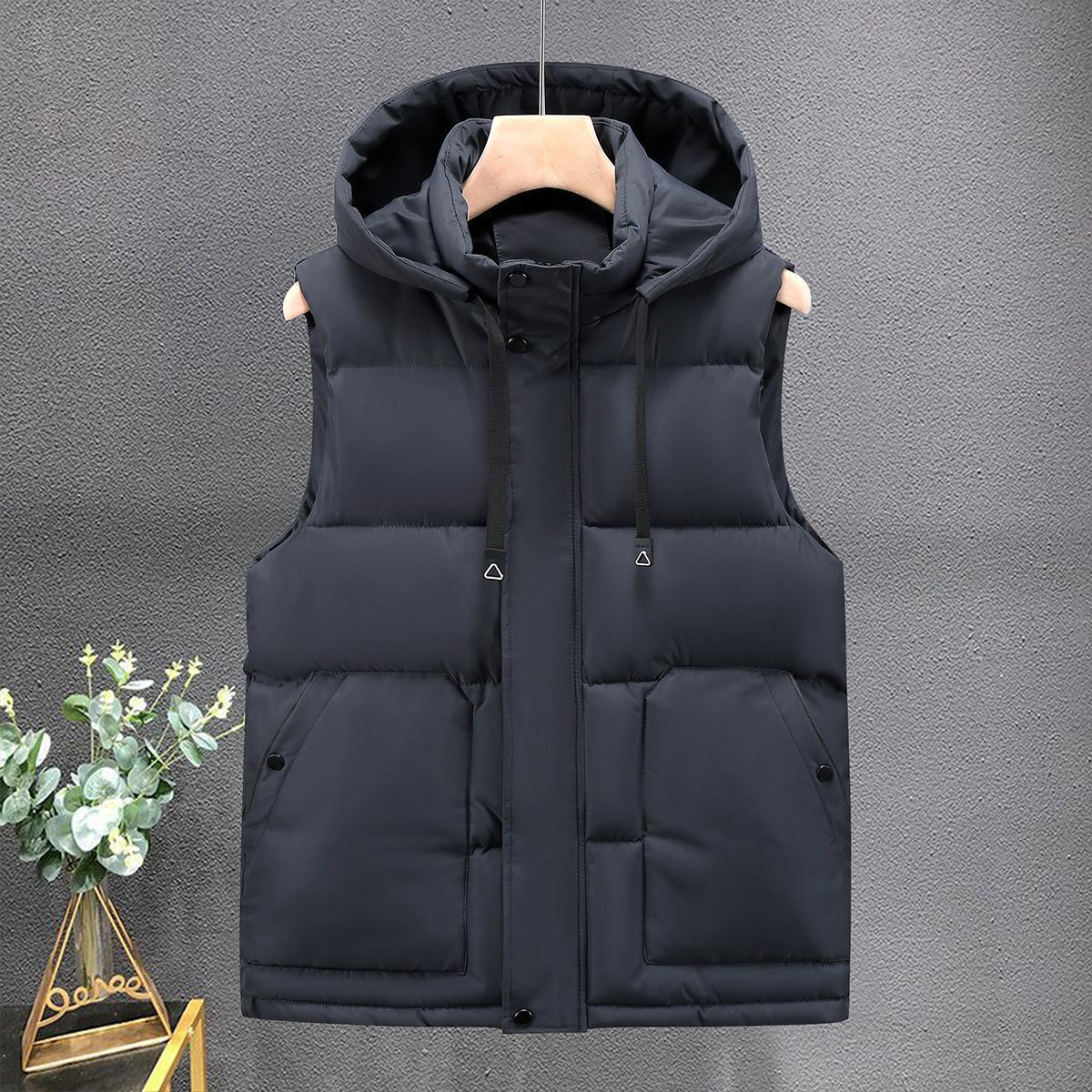 Жилет Мужской Зимний Хлопковый Жилет Большого Размера Жилет Тренд Утепленный Теплый и Холодный Жилет L