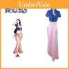 Deslumbrante Saia da Nico Robin de One Piece Fantasia Cosplay Anime Halloween Tops Decorados Ideais Para Gravações de Vídeo e Festivais.