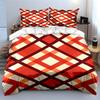 Red and orange plaid. Bedding sets Duvet cover sets Duvet covers Pillowcases(1 * Duvet Cover 2 * Pillowcases, without duvet insert)