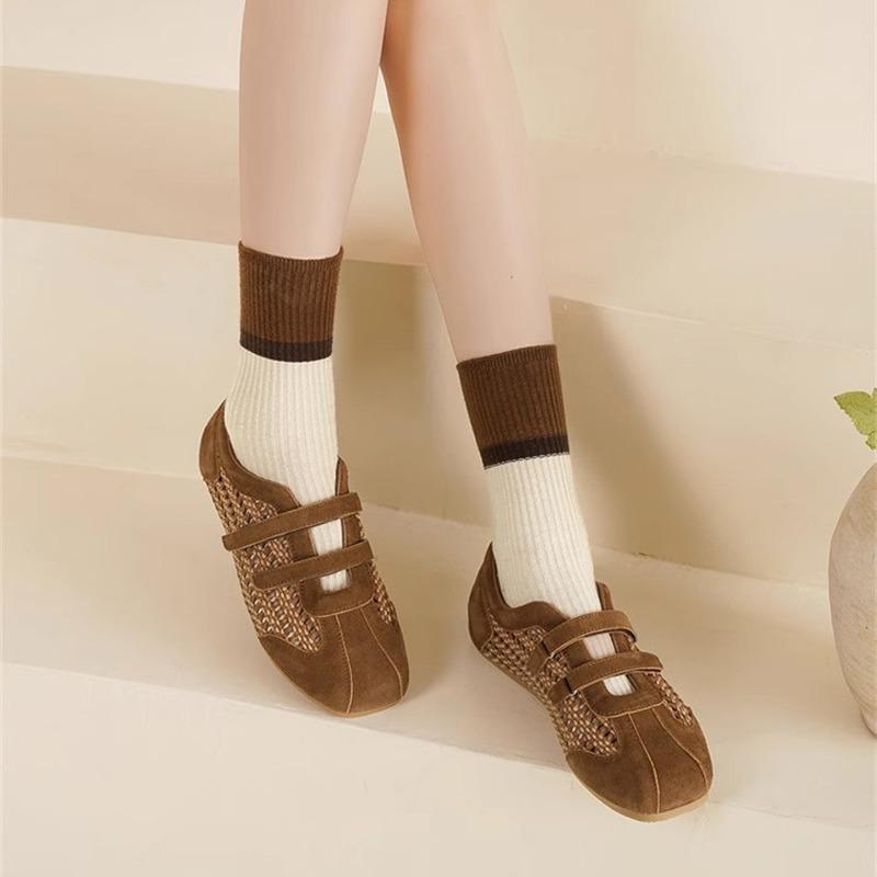 Fashion Flat-soled German Training Shoes Women's New Summer Hollowed-out Breathable Casual Shoes Fashion Soft-soled Small Sneakers