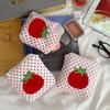 Portamonete Stile Pomodoro Pois Rossi Mini Portafoglio per Soldi Carino Stile Coreano Custodia per Rossetto Auricolari Borsette Borse