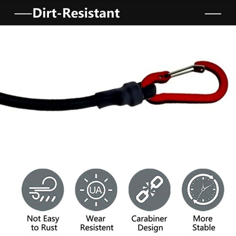 Elastic Strap with Hook Bungee Cord Heavy Duty Outdoor Elastic Bungee Strap for Luggage Roof Rack Tents Tarps