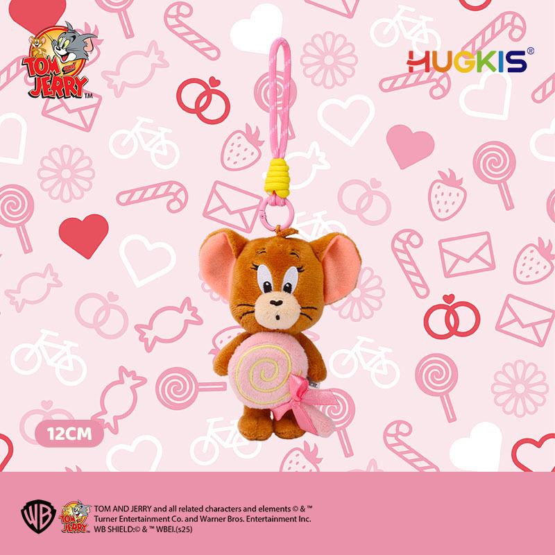 Tom & Jerry Plush Toys: Cat Pendant & Mouse Keychain Charms for Kids